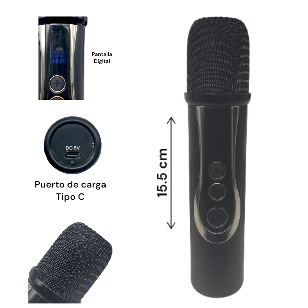 Microfono Inalambrico Karaoke Receptor